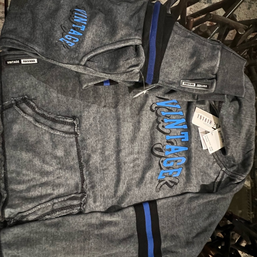 Gray and Blue Vintage Pajama Set